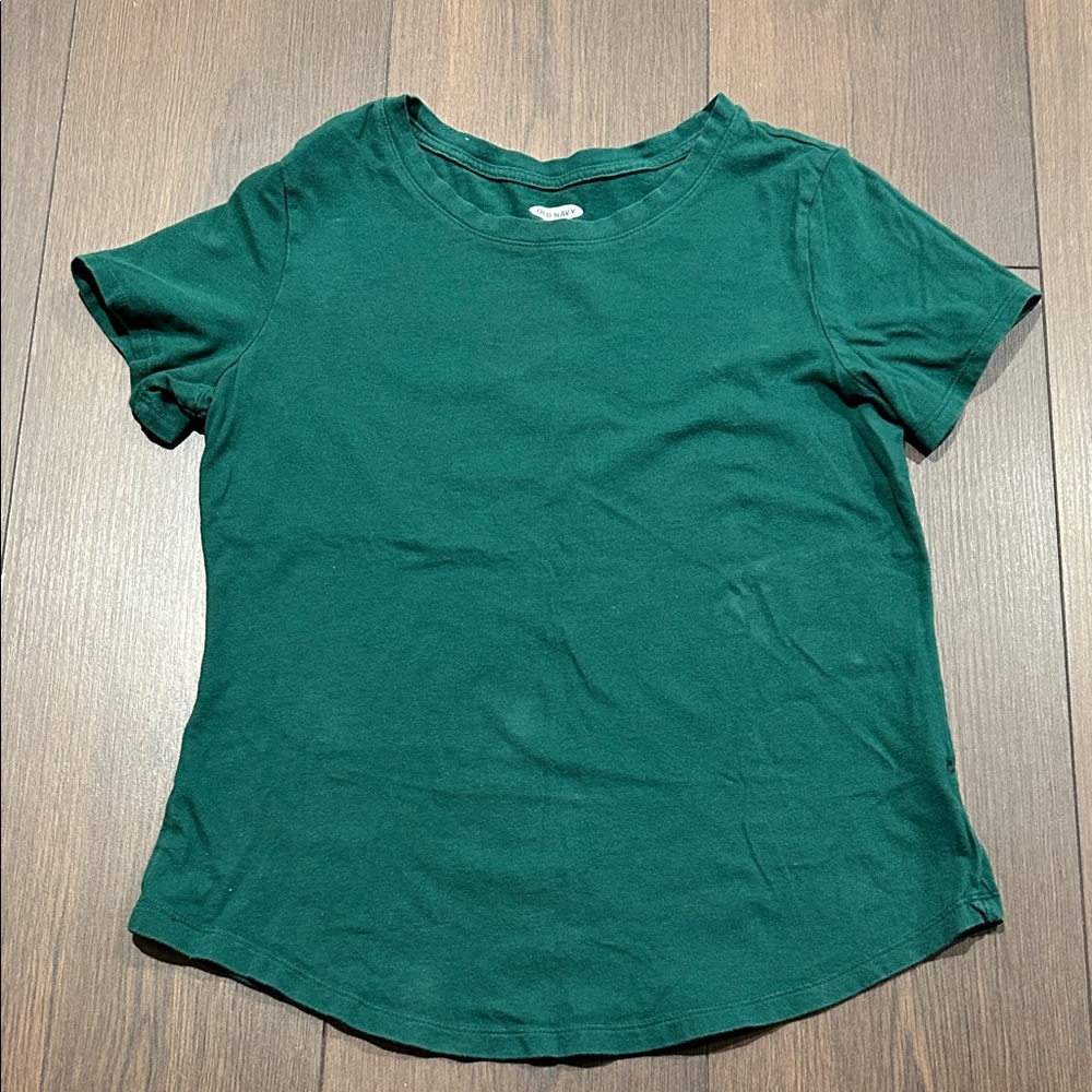 Old Navy 100% Cotton Forest Green Short Sleeve Tee